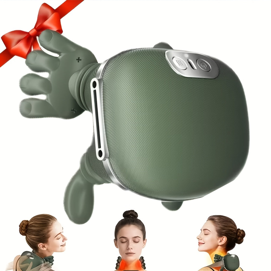 USB Rechargeable 8-Claw Deep Tissue Massager – Wireless Heated Neck, Shoulder, Back & Full Body Relaxation Massage Device