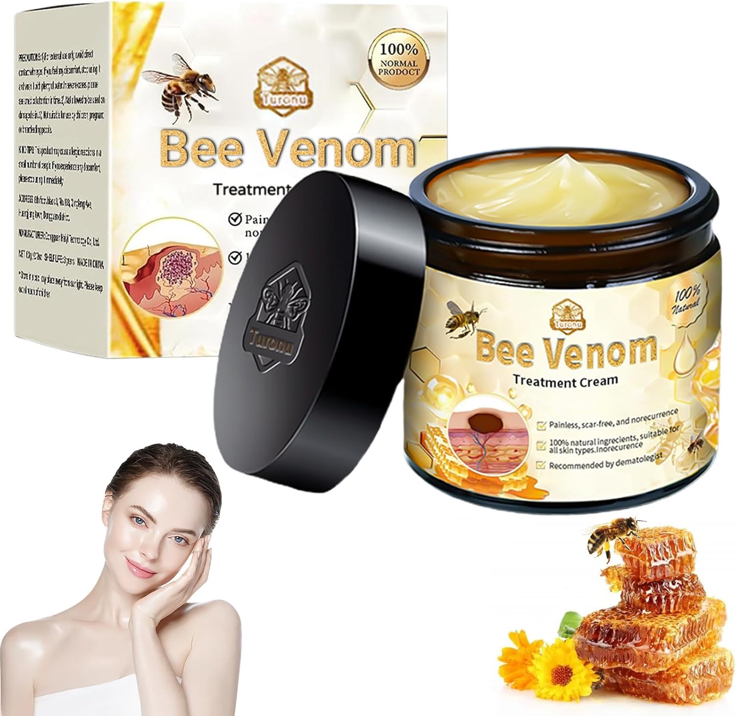 Bee Venom Repair Cream jar front view – advanced anti-aging face and body cream