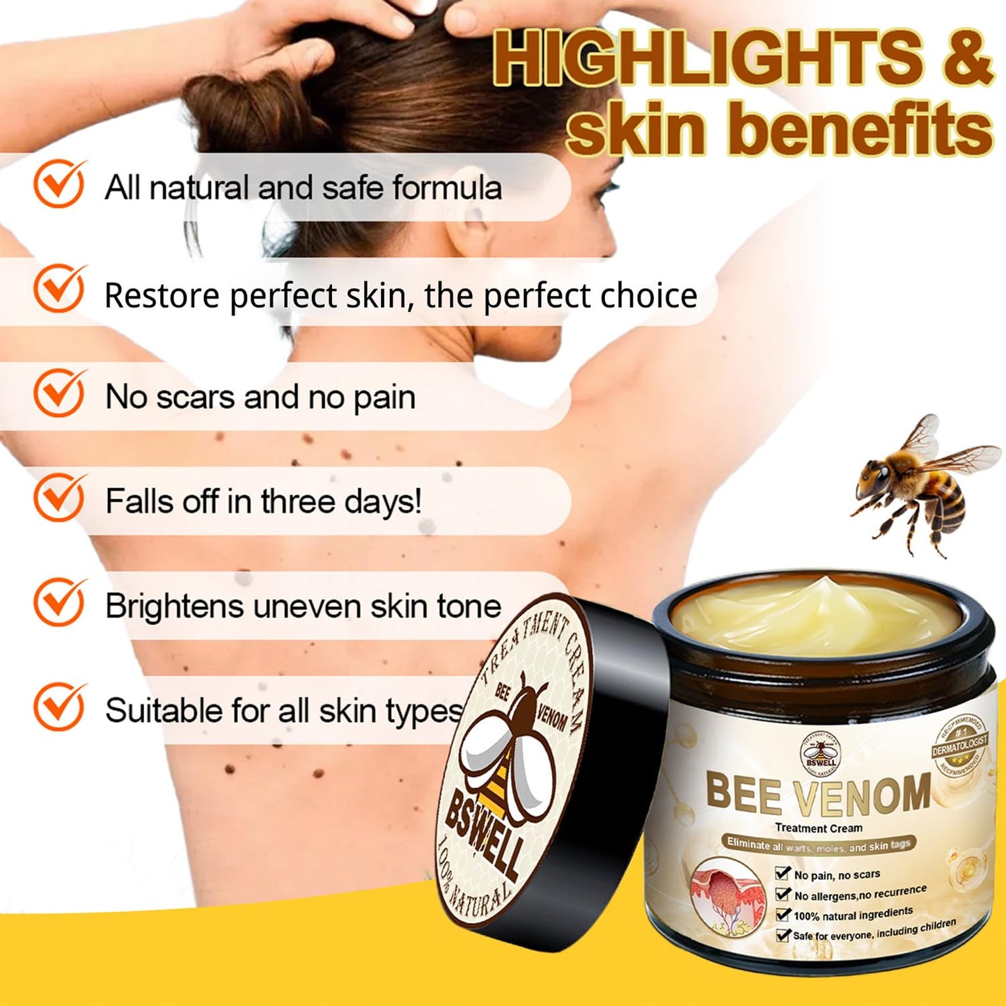 Bee Venom Repair Cream ingredients – natural bee venom extract skincare formula