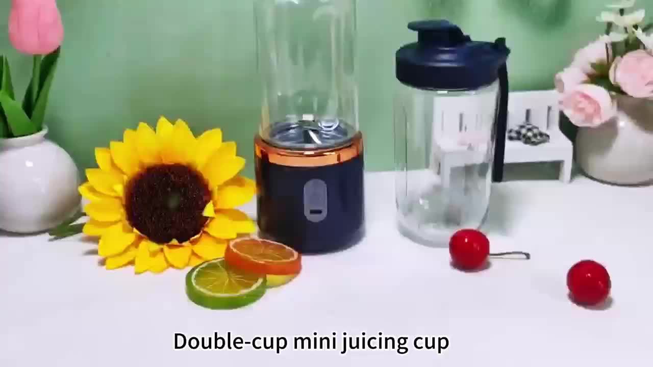 Portable Mini Blender Cup UAE – 6-Blade Rechargeable Smoothie & Juice Maker (Dual Cup Set)