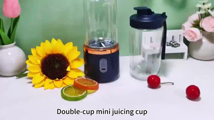 Portable Mini Blender Cup UAE – 6-Blade Rechargeable Smoothie & Juice Maker (Dual Cup Set)